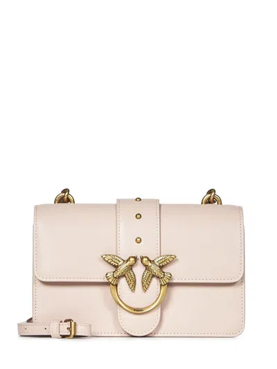 Pinko Mini Love Bag One Shoulder Bag In White
