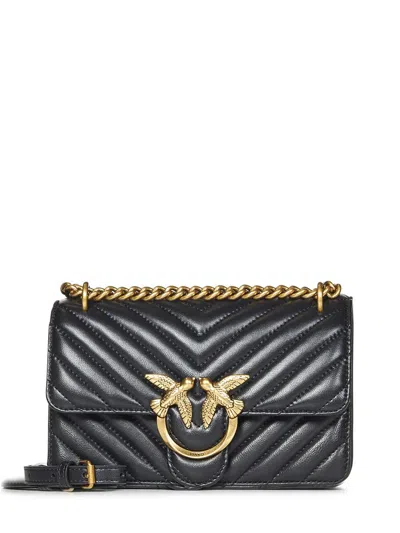 Pinko Mini Love Bag One Shoulder Bag In Black