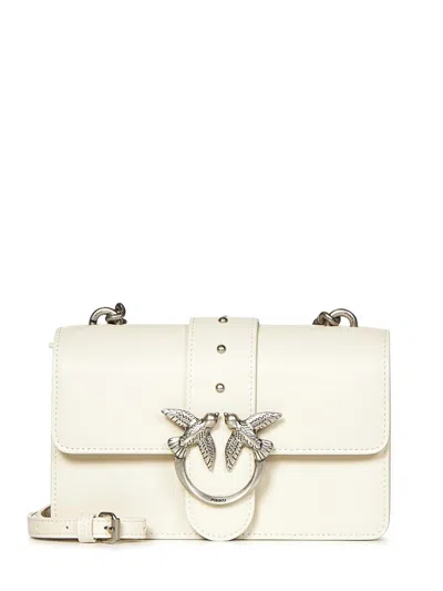 Pinko Mini Love Bag One Shoulder Bag In White