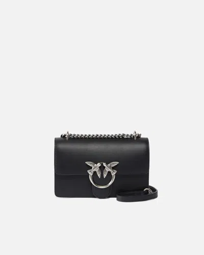 Pinko Mini Love Bag One Simply In Black-old Silver