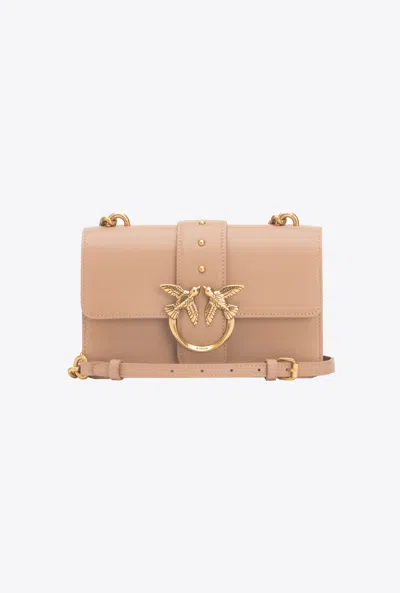 Pinko Mini Love Bag One Simply In Ginger Biscuit-antique Gold