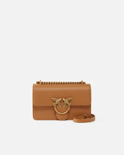 Pinko Mini Love Bag One Simply In Nougat-antique Gold