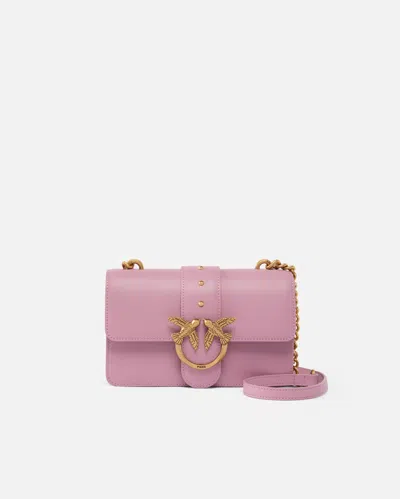 Pinko Mini Love Bag One Simply In Purple-city Of Lilac-antique Gold