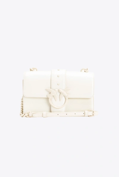 Pinko Mini Love Bag One Simply In White + White-block Colour