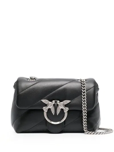 Pinko Mini Love Bag Puff Maxi Quilt In Black