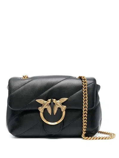 Pinko Mini Love Bag Puff Maxi Quilt In Black