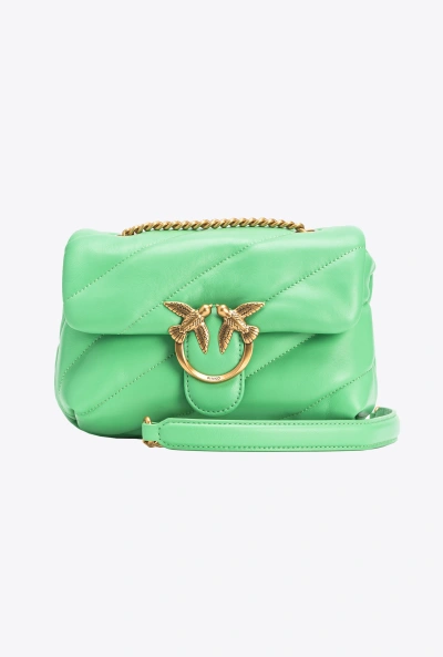 Pinko Mini Love Bag Puff Maxi Quilt In Green