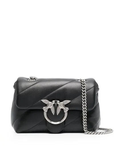 Pinko Mini Love Bag Puff Maxi Quilt In Black