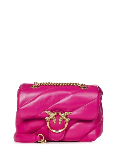 Pinko Mini Love Bag Puff Maxi Quilt Shoulder Bag In Fuchsia
