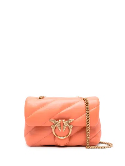 Pinko Mini `love` Bag Puff Maxi Quilt In Yellow