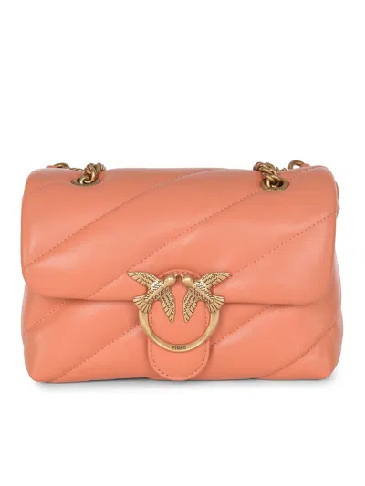 Pinko Mini Love Bag Puff Shoulder Bag In Orange