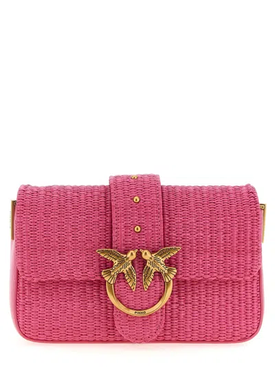 Pinko Mini Love Bag Slouchy Shoulder Bags Fuchsia