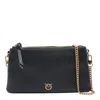 Pinko Shoulder Bag With Chain Strap And Smooth Finish In Black