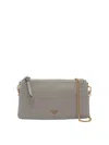 Pinko Mini Love Birds Double Shoulder Bag In Gray
