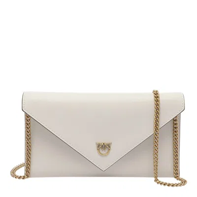 Pinko Mini Love Birds Flat Pochette In White
