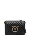 Pinko Mini Love Birds Shoulder Bag In Black