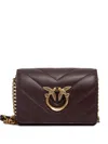 Pinko Mini Love Click Quilted Cross Body Bag In Red