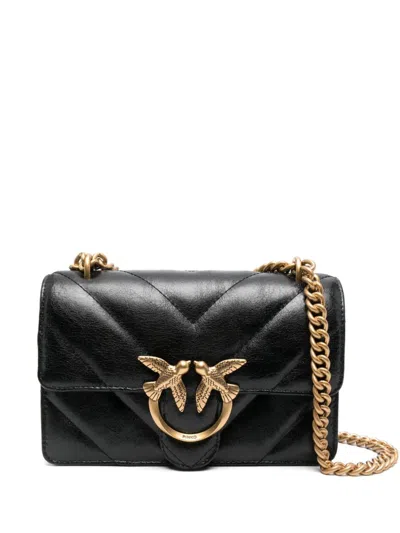 Pinko Mini Love Cross Body Bag In Black