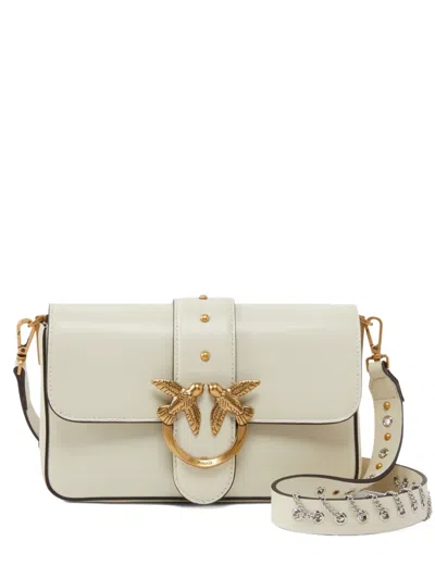 Pinko Mini Love Cross Body Bag In White