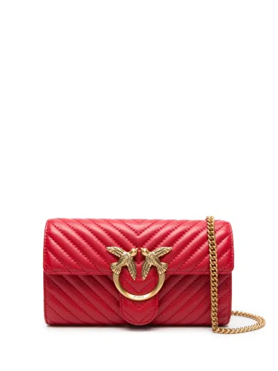 Pinko Mini Love Crossbody Bag In Red