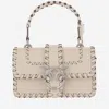 Pinko Mini Love Leather Handbag In Neutral
