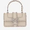 Pinko Mini Love Leather Handbag In White