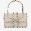 Pinko Mini Love Leather Handbag In White
