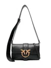 Pinko Soft Mini Love Bag Leather Shoulder Bag In Black