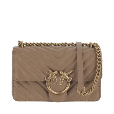 Pinko Mini Love One Bag In Brown