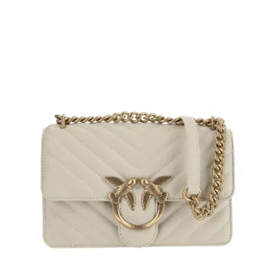 Pinko Mini Love One Bag In Neutral