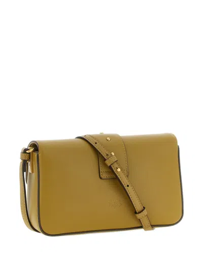Pinko Mini Love One Classic Shoulder Bag In Nude