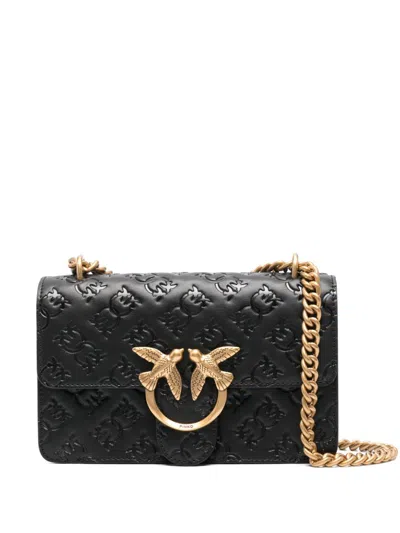 Pinko Mini Love-birds One Cross Body Bag In Dorado