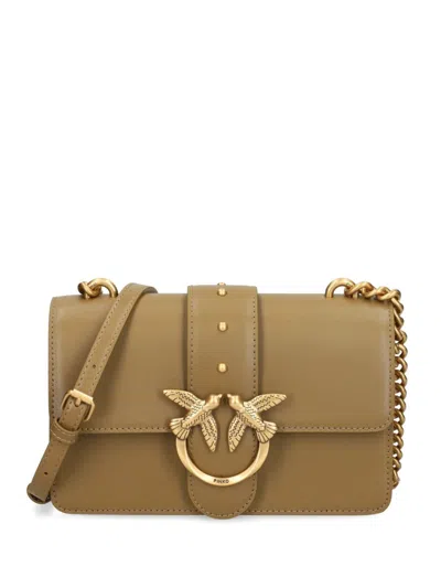 Pinko Mini Love One Cross Body Bag In Green