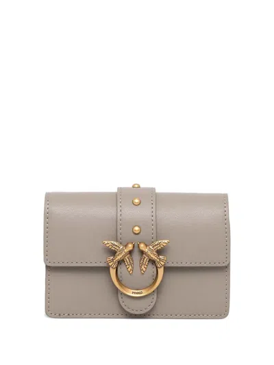 Pinko Mini Love One Cross Body Bag In Neutrals
