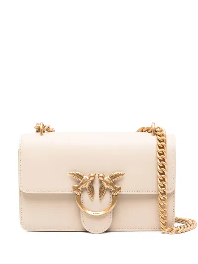 Pinko Mini Love One Cross Body Bag In Neutrals
