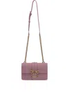 Pinko Mini Love One Cross Body Bag In Purple
