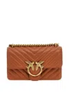 Pinko Mini Love One Crossbody Bag In Brown