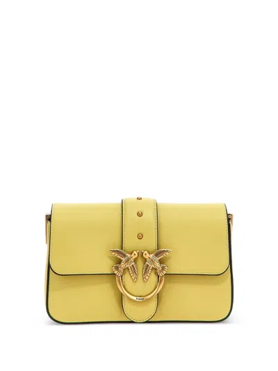 Pinko Mini Love One Crossbody Bag In Green