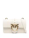 Pinko Mini Love One Leather Bag In Weiss