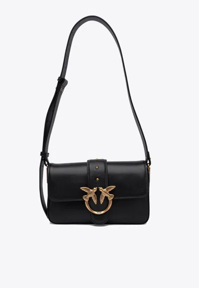 Pinko Mini Love One Leather Shoulder Bag