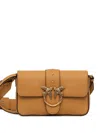 Pinko Mini Love One Satchel In Brown
