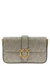Pinko Mini "love One Slouchy Baby" Bag - Gold In Gold