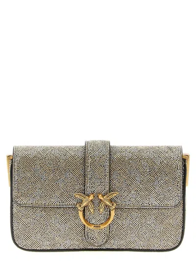 Pinko Mini "love One Slouchy Baby" Bag - Gold