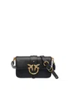 Pinko Mini Love One Slouchy Crossbody Bag In Black