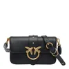 Pinko Mini Love One Slouchy Crossbody Bag In Black