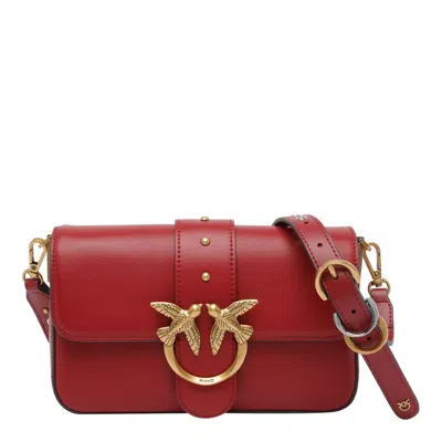 Pinko Mini Love One Slouchy Crossbody Bag In Purple