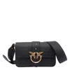 Pinko Mini Love One Slouchy Shoulder Bag In Black