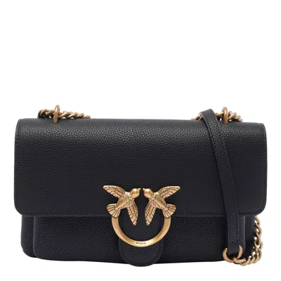 Pinko Mini Love One Soft Crossbody Bag In Black