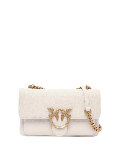 Pinko Mini Love One Soft Crossbody Bag In White