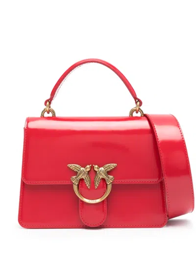 Pinko Mini Love One Tote Bag In Red